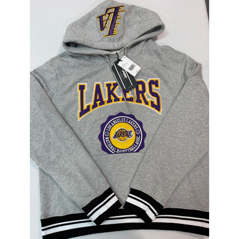Pro Standard Los Angeles Lakers NBA Hoodie Gray Chenille Patch BLLC516315-HGB L